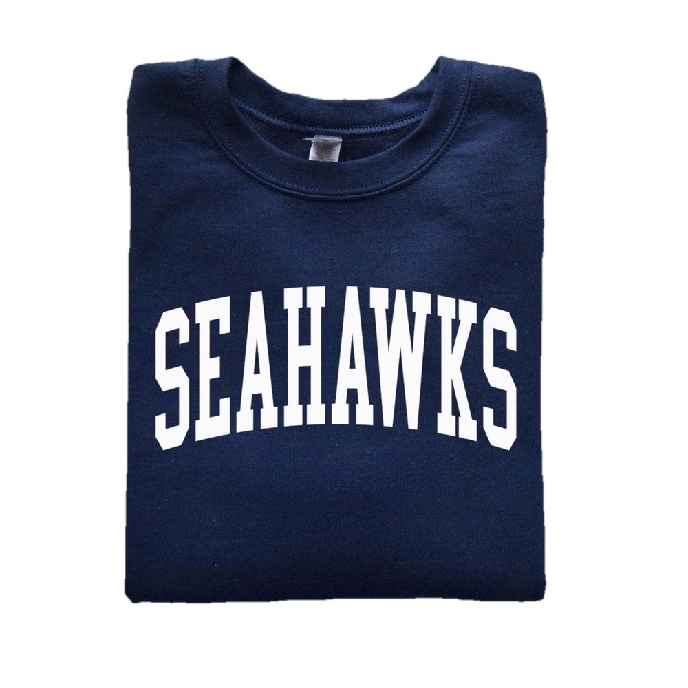 NFL Seattle Seahawks Football navy crewneck sweatshirt Unisex Adult 3XL